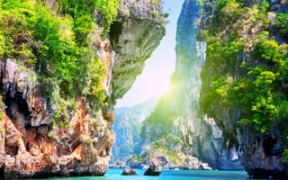 Картинка thailand, море, океан, деревья, острова