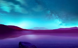 Картинка g3, g3 land abstract bl, абстрактные, синие, пейзаж