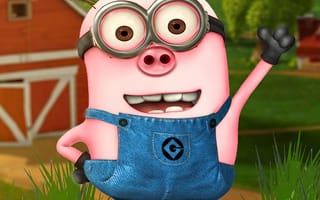 Картинка piggy minion, милые, забавные, миньоны, свинья, свинка