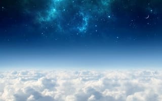 Картинка небо, облака, звездное