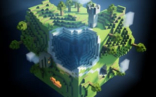 Картинка minecraft world, мир, майнкрафт, мой, крафт