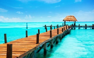 Картинка синие, крутые, вода, пляж