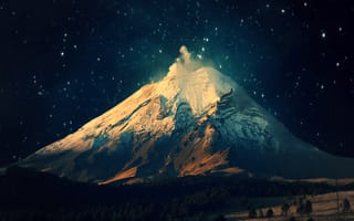 Картинка природа, ночь, пейзаж, горы