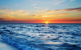Картинка природа, крутые, вода, море, закат, пляж, океан, красота