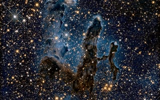 Картинка bopp, hale, hubble, zedgespace, pillars of creation, крутые, космос, астрономия
