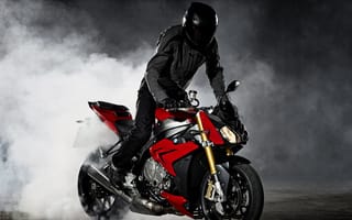 Картинка bmw, черные, красые, бмв, германия, мотоциклы