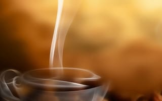 Картинка cup, cup of coffee, дым, кофе, чашка