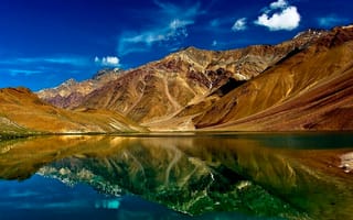 Картинка lake hd, природа, небо, вода, классные, озеро, вид, горы, удивительные