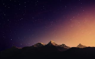 Картинка android, htc, m9, небо, андроид, звезда, горы