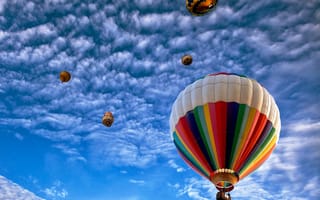 Картинка air, colorful air balloon, небо, красочные, облака, шары