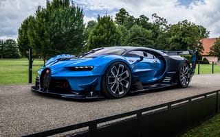 Картинка bugatti, синие, деревья, суперкары, франция, бугатти