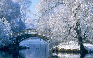 Картинка bridge snow, новый, зима, снег, вид, мост, снежные