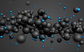 Картинка 3d, float spheres, абстрактные, 3д, мяч, круги, сфера, сферы