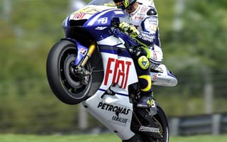 Картинка moto gp, yamaha, синие, белые, японские, мото, ямаха, мотоциклы, мотоцикл