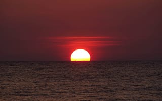 Картинка sunset sri lanka, природа, пейзаж, вода, закат, солнце, ланка, шри