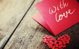 Картинка love, note, любовь, красые, сердце, романтика, валентинка, деревянные