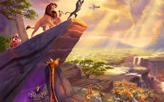 Картинка disney, thomas kinkade, tklion, дисней, лев, король