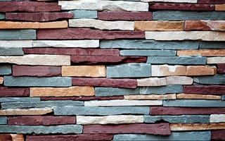Картинка stone wall, стена, естественные, камни, цветные