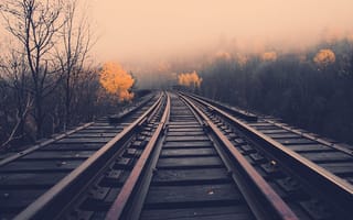 Картинка hd, дорога, поезда, рельсы