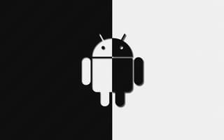 Картинка android, черные, белые, андроид