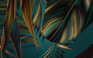 Картинка huawei mate 10, зеленые, золотые, осень, листья, стена, стандартные, хуавей, матовые