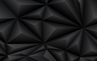 Картинка 3 d, polygons, абстрактные, черные, дизайн, современные