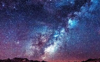 Картинка android, g3, galaxy, google, lg, qhd, галактика, андроид, звезды, горы, гугл