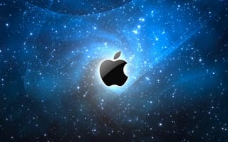 Картинка 1080p, galaxy, hd, space apple, абстрактные, синие, логотипы, галактика, космос, эпл, классные, звезда, земля