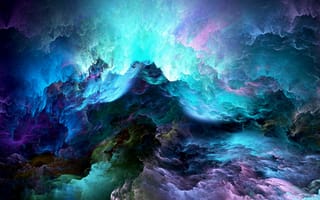 Картинка galaxy, синие, галактика, небо, космос, облака