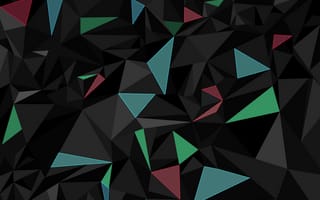 Картинка nox, абстрактные, черные, синие, красые, темные, зеленые, неоновые, треугольник