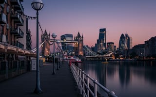 Картинка thames, early morning london, ночь, город, река, утро, лондон, архитектура
