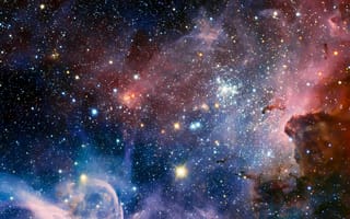Картинка galaxy, галактика, космос, звезды, облака, солнце, туманность