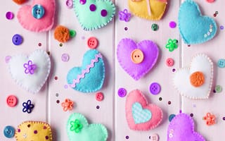 Картинка hearts colorful, love cute, любовь, милые, красочные, сердце