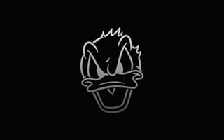 Картинка disney, donald duck, stencil, donald duck silver, абстрактные, черные, дисней, серебряные, утка, дональд