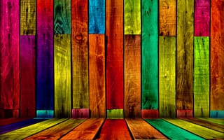 Картинка wood boards, colored boards, абстрактные, красочные, дерево, цветные