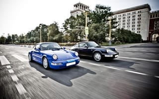 Картинка blue, white, porsche