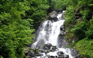 Картинка лето, абхазия, водопад, молочный