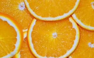 Картинка ломтики, дольки, яркий, оранжевый, апельсин, сочный