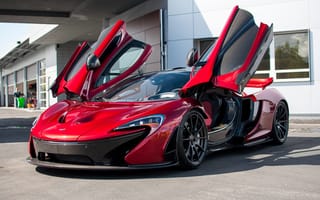 Обои McLaren, supercar, red, P1