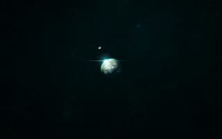 Картинка планета, космос, одинокая
