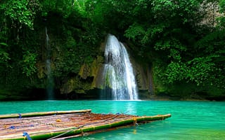 Картинка природа, philippines, водопады, badian, водопад, филлипины, река