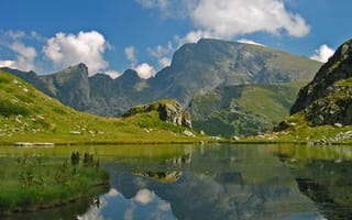 Картинка Мальовица, вершина в Рильских горах, гора, Болгария, озеро, Рила