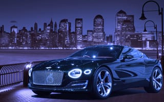 Картинка Ночь, Bentley EXP 10 Speed 6 , машина, город