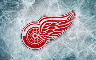Картинка хоккей, red wings, нхл, лед, detroit, логотип, nhl
