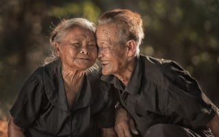 Картинка пара, счастье, любовь, старики