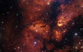 Картинка звёздное скопление, туманность, rcw 38, gum 22, звезды