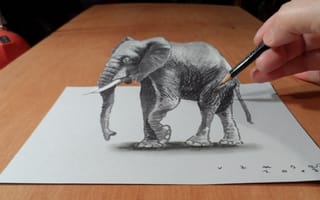 Картинка рисунок, 3де, слон