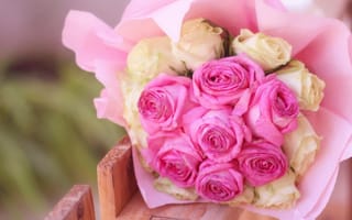 Обои цветы, розовые, цветочки, букет, розы, белый
