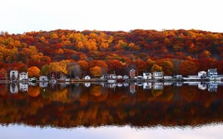 Картинка осень, озеро