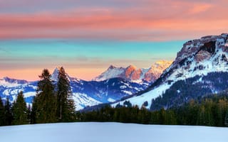 Картинка облака, зима, горы, альпы, швейцария, снег, небо, январь